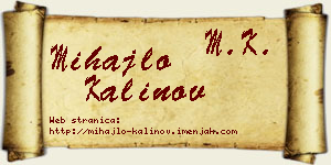 Mihajlo Kalinov vizit kartica